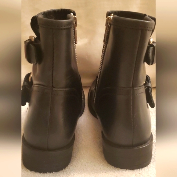 SZ 6 STEVE MADDEN MOTO BIKER BUCKLE BOOTS - Picture 4 of 6